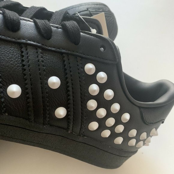 ADIDAS SUPERSTAR WOMEN SHOES FV3343 BLACK WHITE - Picture 4 of 8